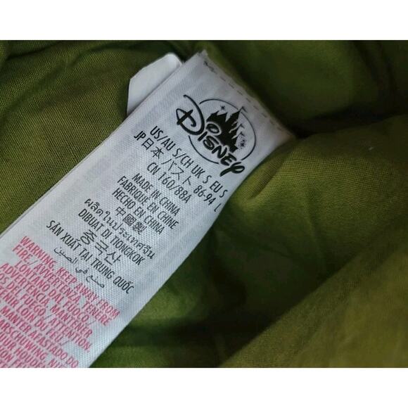 Disney Parks Bambi Flower Quilted Jacket Blazer V-Neck Button Cotton Olive - Picture 7 of 13